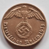 Germania Nazista 1 reichspfennig 1938/D Munchen bronz