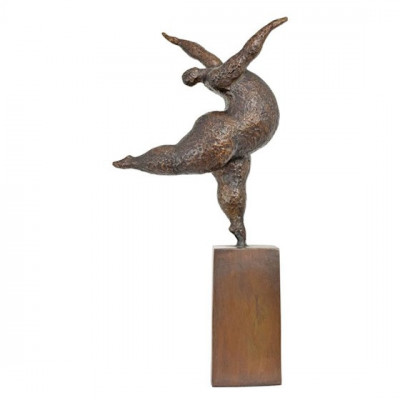 Dansatoare nud-statueta moderna din bronz TBE-31 foto