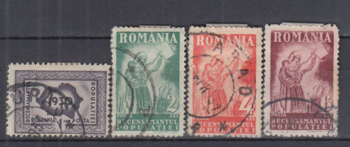 ROMANIA 1930 LP 85 RECENSAMANTUL POPULATIEI SERIE STAMPILATA