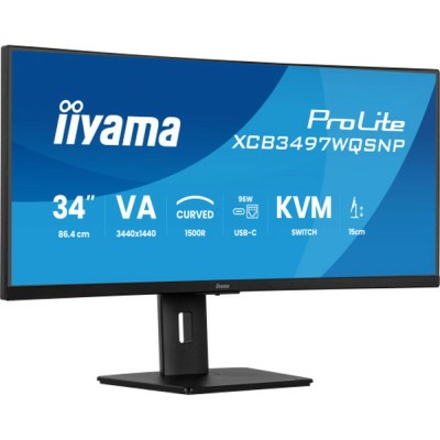 Monitor Iiyama XCB3497WQSNP-B1 UltraWide Quad HD 34&amp;quot; foto