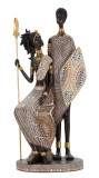 Cumpara ieftin Statueta decorativa Tribal Masai Family, Mauro Ferretti, 16x11.5x38 cm, polirasina, multicolor
