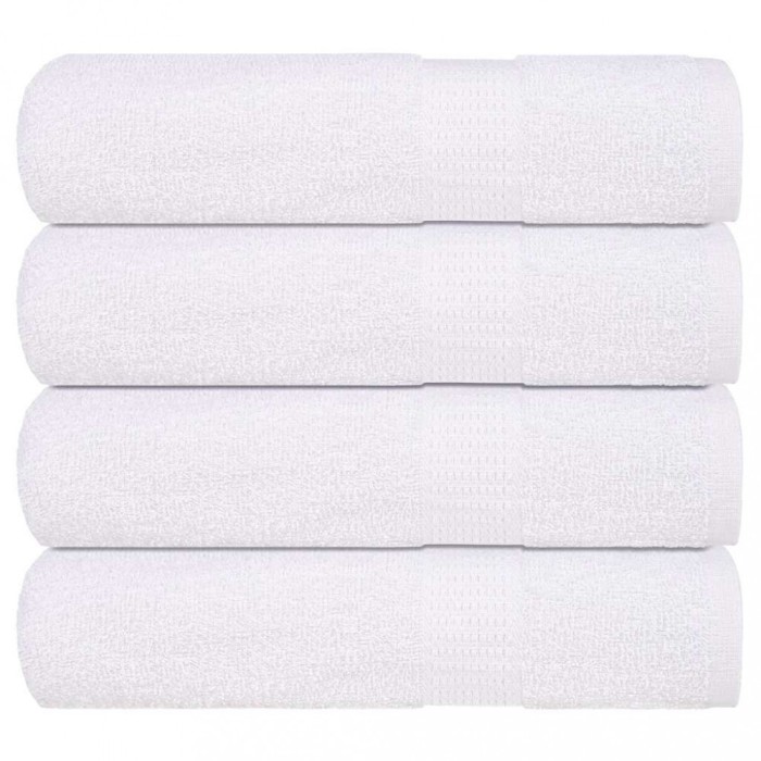 vidaXL Prosoape de m&acirc;nă 4 buc Alb 50x100 cm 360 g/m&sup2; 100% bumbac 136650