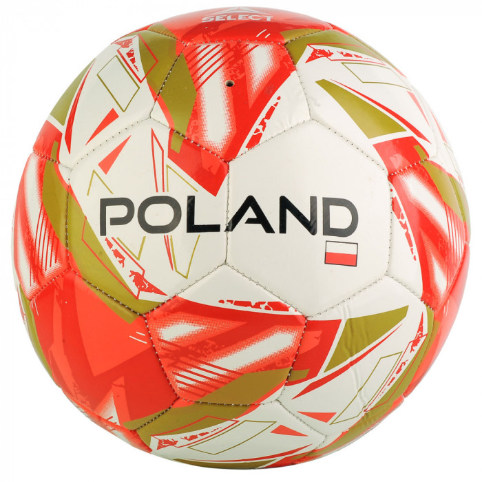 Mingi de fotbal Select Poland Flag Ball POLAND WHT-RED alb