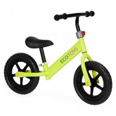 Bicicleta fara Pedale cu Roti din Spuma EVA Ecotoys JM-763 Verde foto