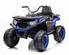 ATV electric copii Kinderauto SuperOffroad 4x4, 140W 12V, recomandat 3-9 ani, RC, culoare albastra