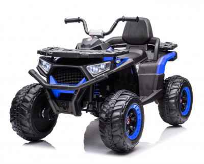ATV electric copii Kinderauto SuperOffroad 4x4, 140W 12V, recomandat 3-9 ani, RC, culoare albastra foto