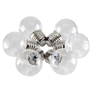 Bec LED transparent din plastic Dimabil E27 1W foto