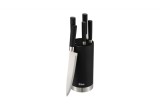 Cumpara ieftin Set cutite 6 piese RETRO Zilan ZLN1609, Suport inclus, Otel inoxidabil 3CR13, Compatibil masina de spalat vase, Negru