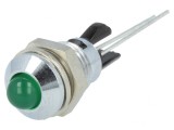 Lampă LED verde convex PCB 5mm
