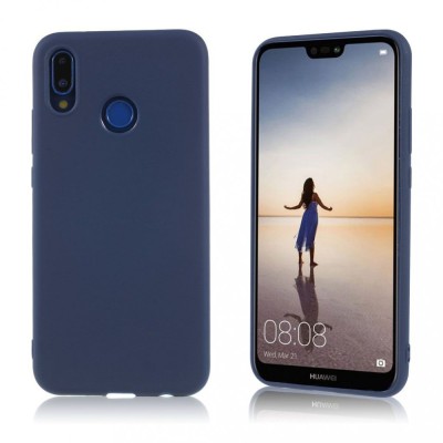 Husa Telefon Silicon Huawei P20 Lite matte dark blue foto