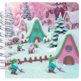 Cumpara ieftin Carnet Patrat cu Spira 9.5x9.5 cm, 75 Foi Velin, Coperta Lucioasa, Brand Soapta Stelelor, Colectie Iarna si Pitici