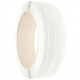 Banda de legat PP polipropilena uz semi-automat, 19x0,8mm, alba, rola 1000m Breckner Germany