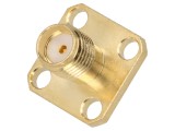 Conector SMA soclu mamă drept pentru lipire pe panou