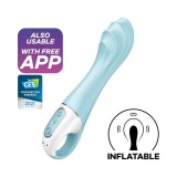 Vibrator Gonflabil Air Pump 5+, Turcoaz, 20.5 cm, Satisfyer