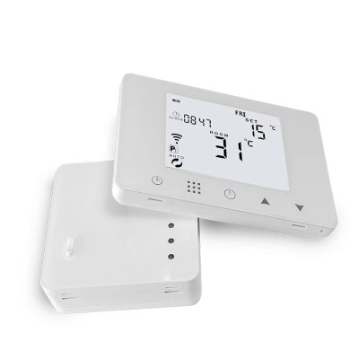 Termostat programabil fara fir TarTek HY09RF pentru centrale termice cu gaz, ecran extins, functii touch, radio comanda foto