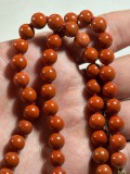 COLIER JASP ROSU Natural + ARGINT 925 - Bile slefuite si lacuite - Vintage !