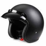 Cumpara ieftin Casca Moto/Scuter Retro FIXATO Vintage, Interior Confortabil, Prindere rapida, Negru Mat, M 56-57cm
