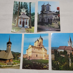 Biserica - Manastire Lot x 5 bucati Carte Postala, Manastirea Dealul Tirgoviste