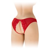 Bikini Crotchless Christine, Rosu, S-L