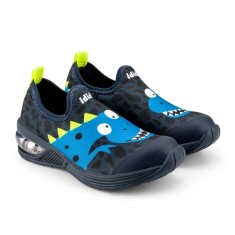 Pantofi Baieti LED Bibi Space Wave 2.0 Blue Dino 32 EU