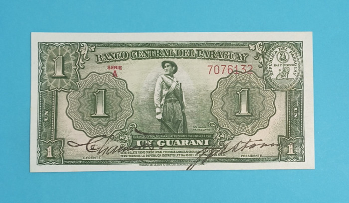 Paraguay 1 Guarani 1952 &#039;Banco Central del Paraguay&#039; aUNC+ serie: A 7076132