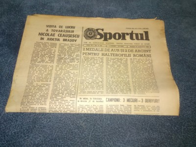 ZIARUL SPORTUL 21 SEPTEMBRIE 1985 foto