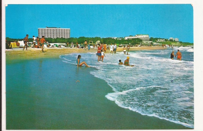 Carte Postala veche Romania - Eforie Nord - Plaja , Circulata 1973