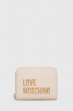 Cumpara ieftin Love Moschino portofel femei, culoarea bej