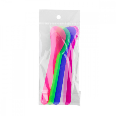 Set spatule ceara plastic pentru epilare, 5 bucati, diverse culori foto