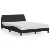 Cumpara ieftin Cadru de pat Dover negru 135x190 cm piele ecologica