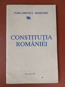 Constitutia Romaniei Bucuresti 1991 foto