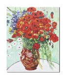 Cumpara ieftin Tablou pictat manual, Vaza cu margarete si maci, 50x40cm ulei pe panza, reproducere Vincent van Gogh