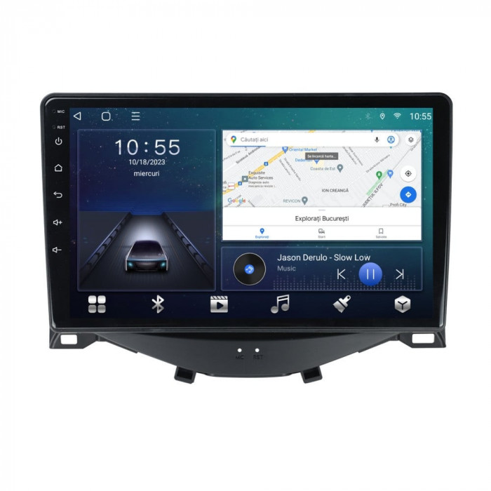 Navigatie dedicata cu Android Toyota Aygo 2014 - 2022, 2GB RAM, Radio GPS Dual