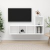 VidaXL Set de dulapuri TV, 2 piese, alb, lemn prelucrat