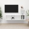 vidaXL Set de dulapuri TV, 2 piese, alb, PAL