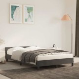 VidaXL Cadru de pat fără saltea, gri &icirc;nchis, 120x200 cm, catifea 347562