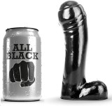All Black-Dildo Negru 15 Cm-Silicon
