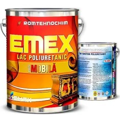 Pachet Lac Poliuretanic pentru Mobila &ldquo;Emex&rdquo; - Cires - Bid. 3 Kg + Intaritor 0.90 Kg