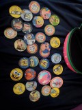 Lot 30 mici + 2 mari jetoane/stickere/discuri/ Spongebob originale,T.GRATUIT
