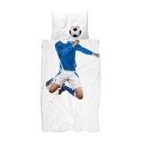 Snurk Bettw&auml;sche Fu&szlig;baller blau 135 x 200