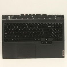 Carcasa superioara cu tastatura palmrest Laptop, Lenovo, Legion 5-15ACH6A Type 82NW, AM1ZT000510, HY560, iluminata, neagra, layout US