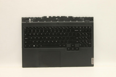 Carcasa superioara cu tastatura palmrest Laptop, Lenovo, Legion 5-15ACH6H Type 82JU, AM1ZT000510, HY560, iluminata, neagra, layout US foto