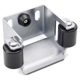 Opritor final reglabil pentru porti culisante de 70x70 mm si 80x80 mm, 2 role, otel galvanizat