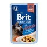 Pliculeț BRIT Premium Cat Delicate Fillets in Gravy with Chicken for Sterilised 85 g