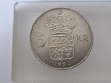 Suedia 5 Kronor Gustaf VI Adolf 1954 - Argint., Europa