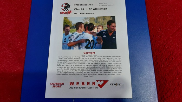 program Chur97 - FC Altstatten
