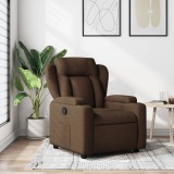VidaXL Fotoliu rabatabil, maro, material textil