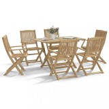 Gossi set mobilier de gradina, 7 piese, lemn masiv de acacia