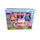 Set 4 figurine cu masinuta de inghetata, Peppa Pig, multicolor, 9 cm, 3+ ani
