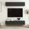 vidaXL Comode TV, 4 piese, negru, 80x30x30 cm, PAL